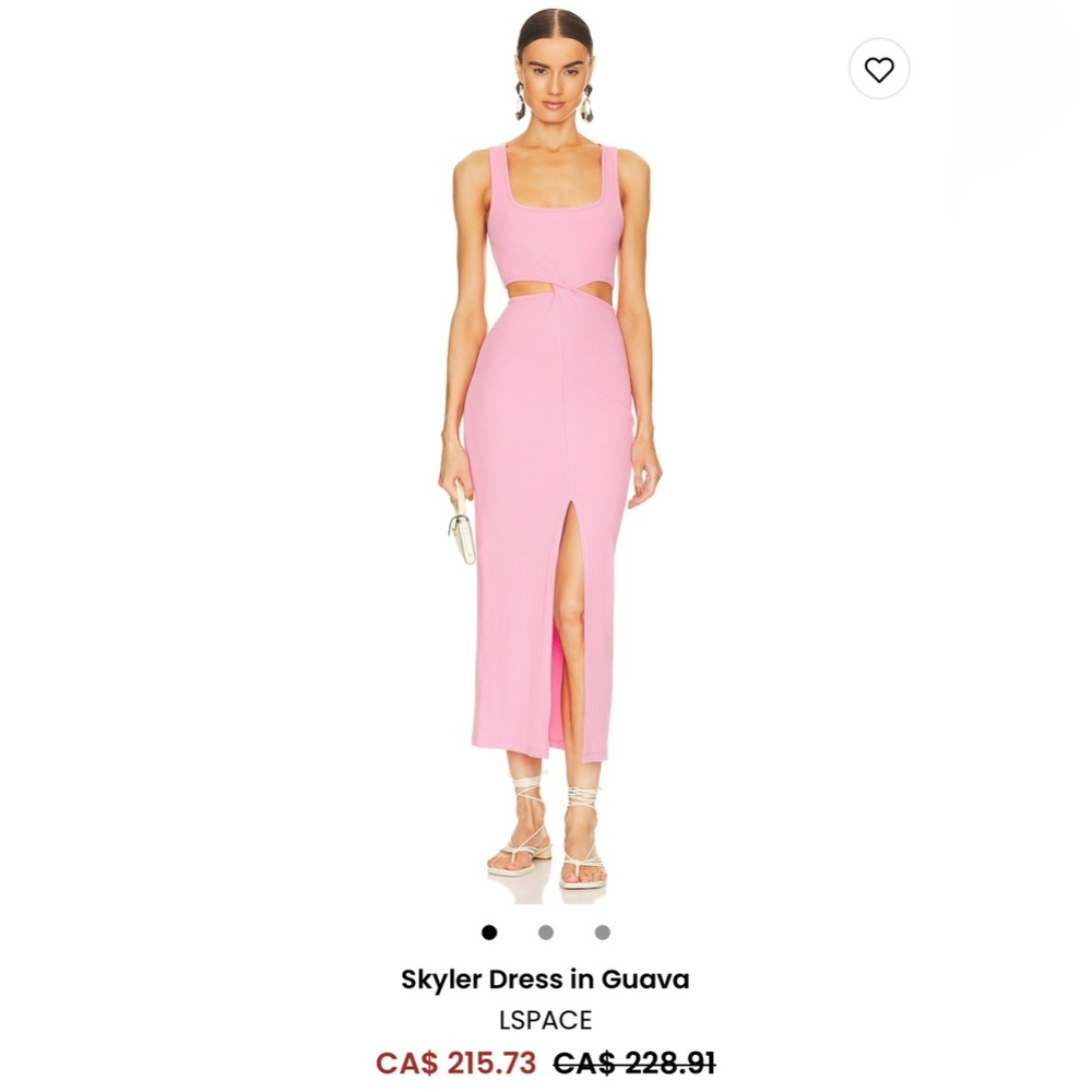 l*space Skyler Midi Dress in Guava Pink